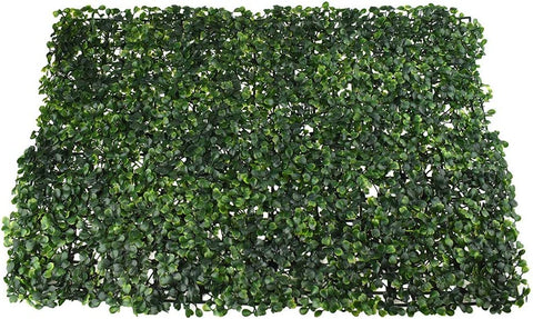 Artificial Greenery Foliage Panel, 24-inch x 16-inch, Green