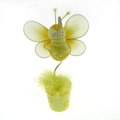 Bee Flower Pot Place Card Holder, 6-Inch - CLOSEOUT