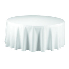 Round Polyester Tablecloth, 132-Inch