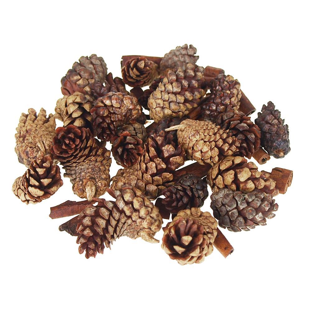 Dried Scented Pine Cones Natural Forms, 30-Piece