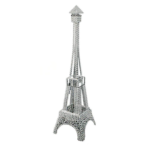 Crystal Gemstone Eiffel Tower Paris France Souvenir, Silver, 61-Inch