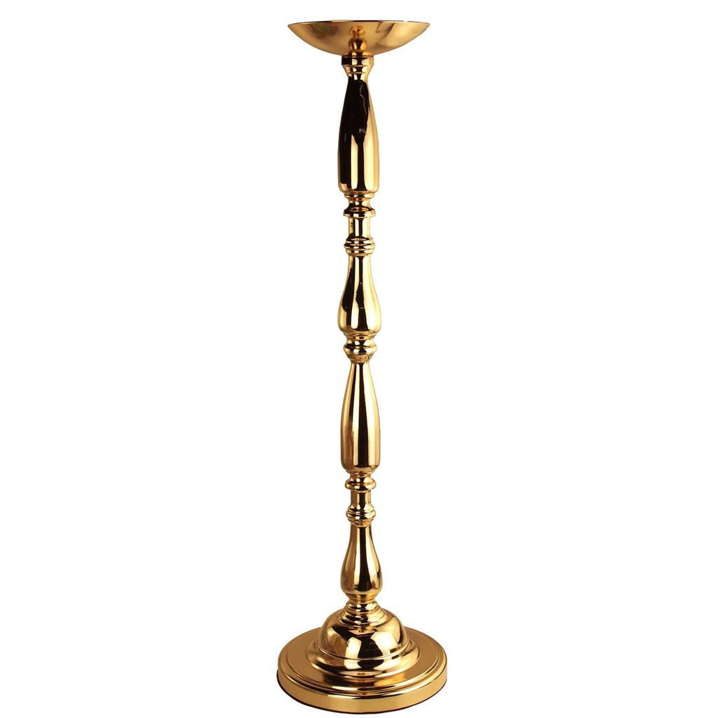 Tall Candle Holder Stand Metal Centerpiece, 30-Inch, Gold