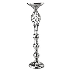 Aluminum Pillar Candle Holder Centerpiece Vase with Twisted Opening, 23-Inch