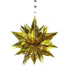 Moravian Star Metallic Foil Hanging Decor, 13-Inch