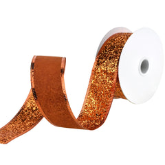 Disco Glitter Metallic Edge Wired Ribbon, 1-1/2-Inch, 10-Yard