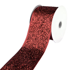 Disco Glitter Metallic Edge Wired Ribbon, 2-1/2-Inch, 10-Yard