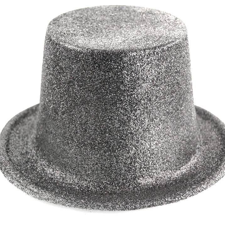 Party Top Hat with Glitters, 10-inch