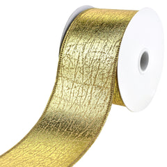 Elegant Cracked Lamé Wired Ribbon, 2-1/2-Inch, 10-Yard