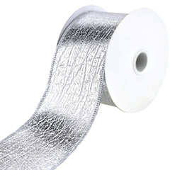 Elegant Cracked Lamé Wired Ribbon, 2-1/2-Inch, 10-Yard