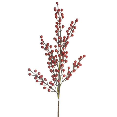 Artificial Water-Resistant Berry Branch Stem, 34-1/2-Inch