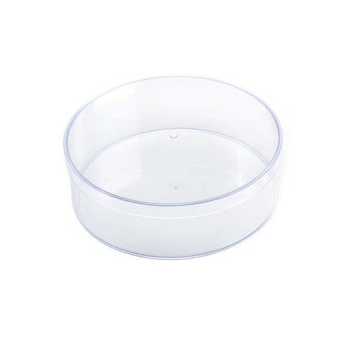 Plastic Round Container, Clear, 6-inch