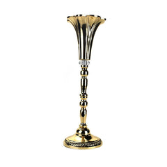 Tulip Vase Metal Centerpiece, Gold, 19-Inch