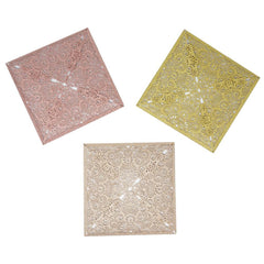 Square Glitter Laser Cut Blank Invitations, 6-Inch, 8-Count