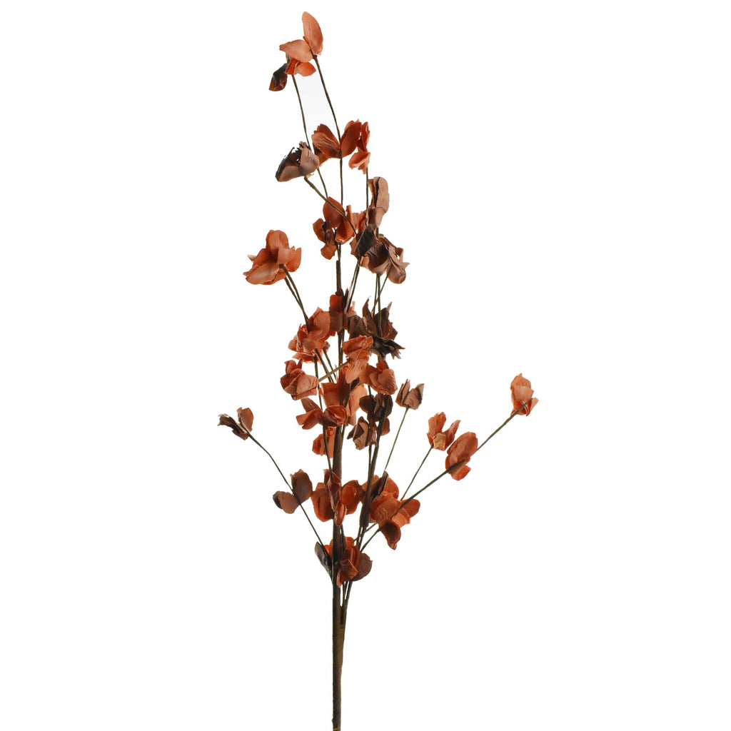 Artificial Dry Autumn Leaves Branch Stem, 30-Inch