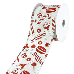 Christmas Sweet Treats Wired Ribbon, 2-1/2-Inch, 10-Yard