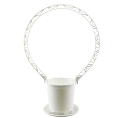 Plastic Floral Bucket Basket, 24-Inch - White