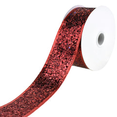 Disco Glitter Metallic Edge Wired Ribbon, 1-1/2-Inch, 10-Yard