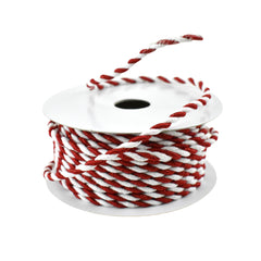 Glittered Christmas Stripes Cording, 1/8-Inch, 10-Yard - Red/White