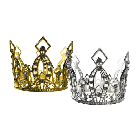 Rhinestone Accents Alloy Crown, 3-1/4-Inch