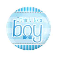 Gender Reveal Buttons Party Favors, 1-3/4-Inch, 12-Count