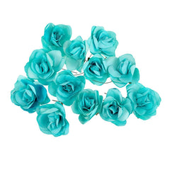 Rose Paper Flower Embellishment, 2-1/2-Inch, 12-Count