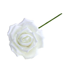 Rose Foam Flower with Stem, 6-Inch