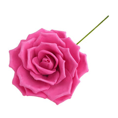 Rose Foam Flower with Stem, 9-Inch