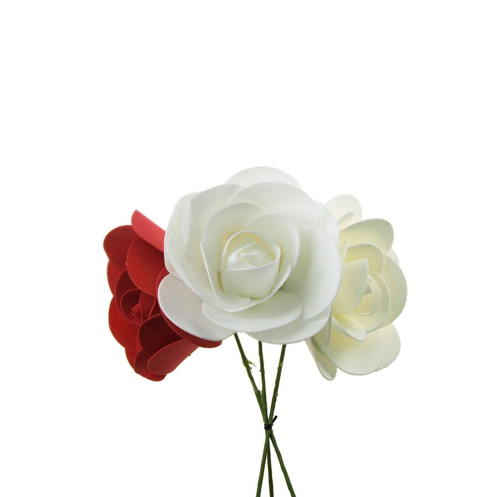 Rose Foam Flower With Stem Wedding Decor