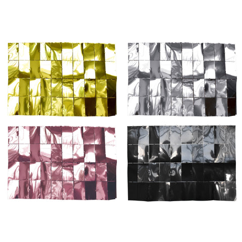 Metallic Foil Mirror Panel Backdrop, 4-Feet