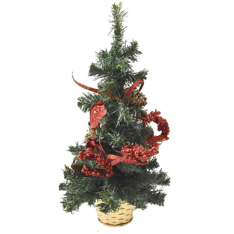 Mini Artificial Berries Christmas Tree, 18-Inch