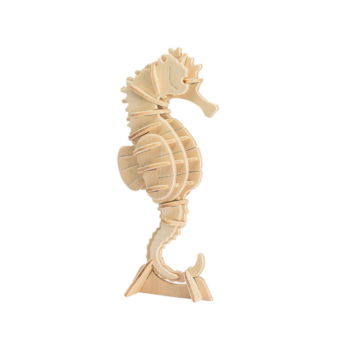 Seahorse 3D Wooden Puzzle, 6-1/4-Inch