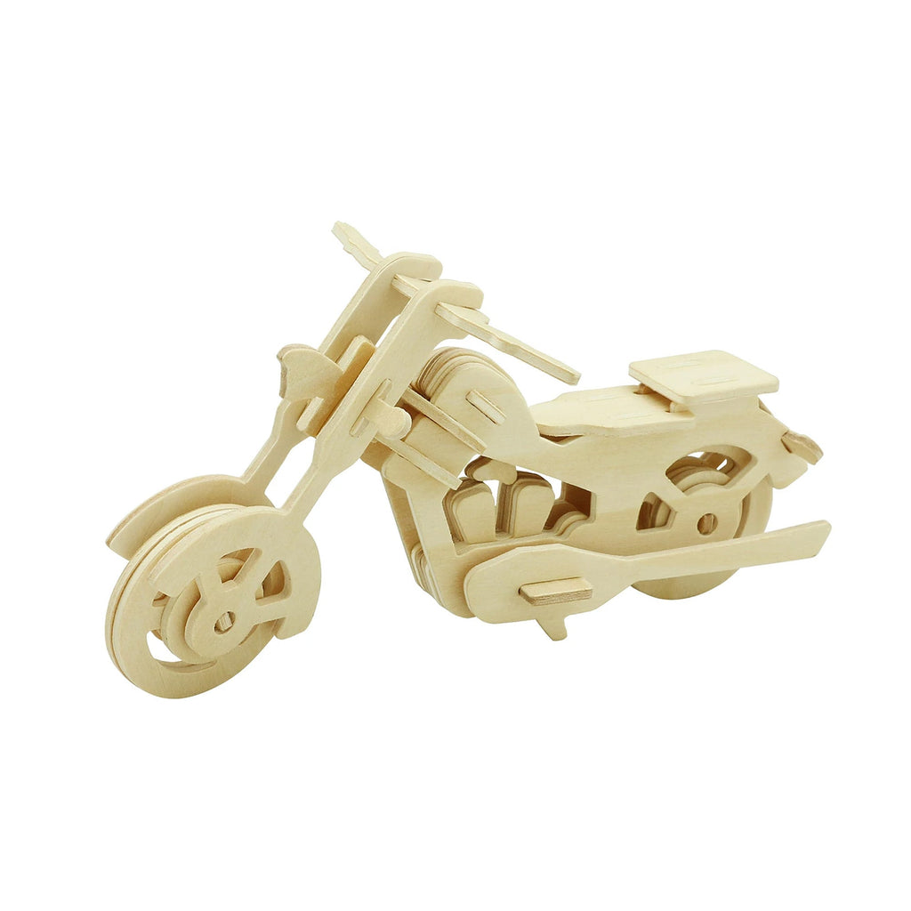 Motorcycle 3D Wooden Puzzle, 7-1/2-Inch