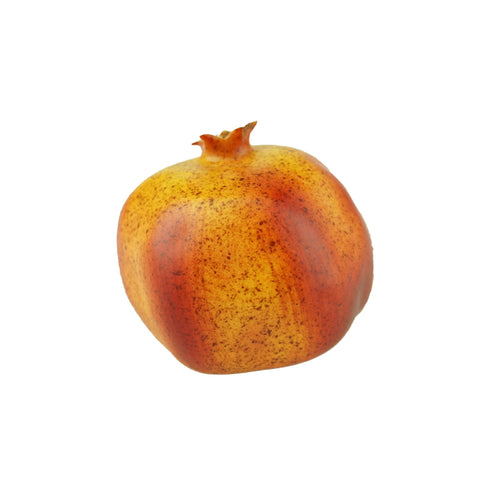 Realistic Faux Pomegranate Decoration, Yellow/Red, 3-Inch