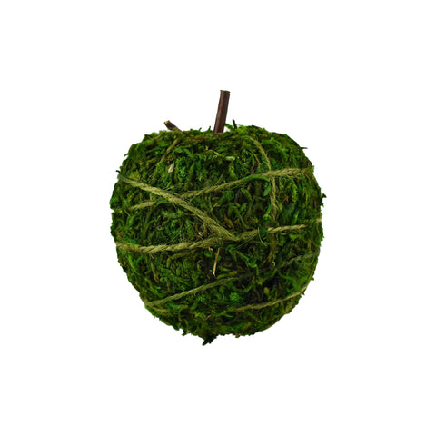 Artificial Moss Apple Decoration, 4-Inch