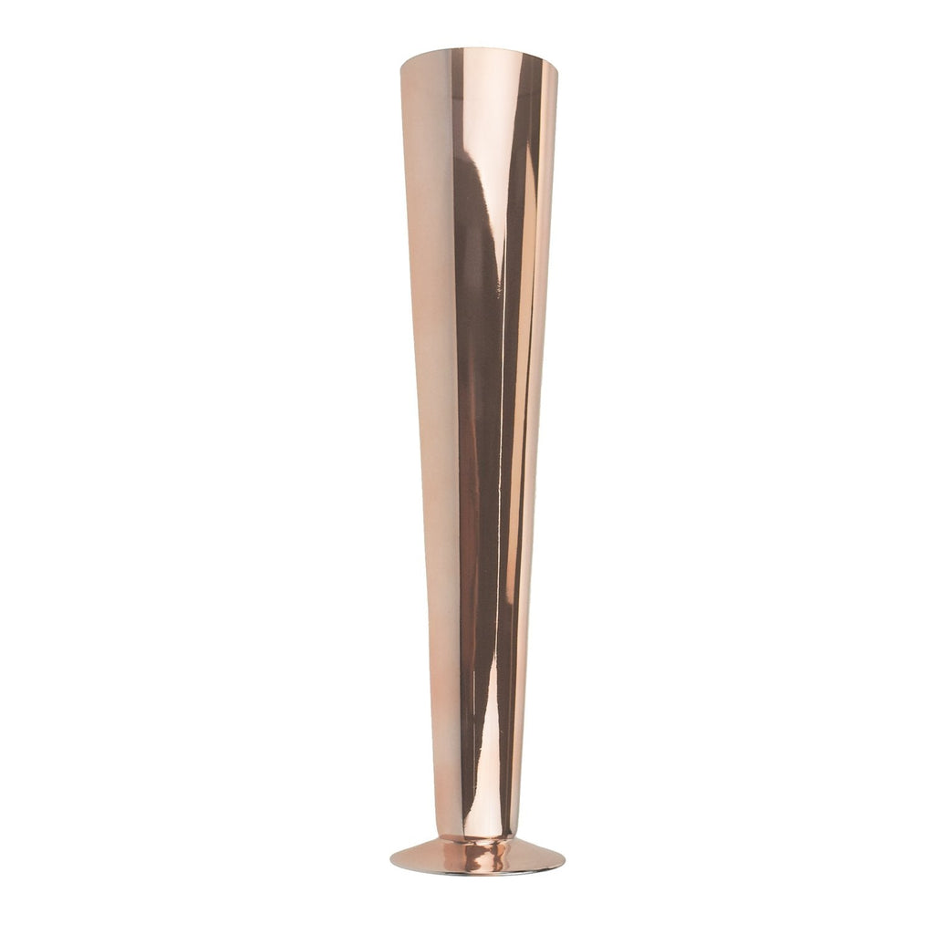 Pilsner Trumpet Glass Vase, Rose Gold, 24-Inch