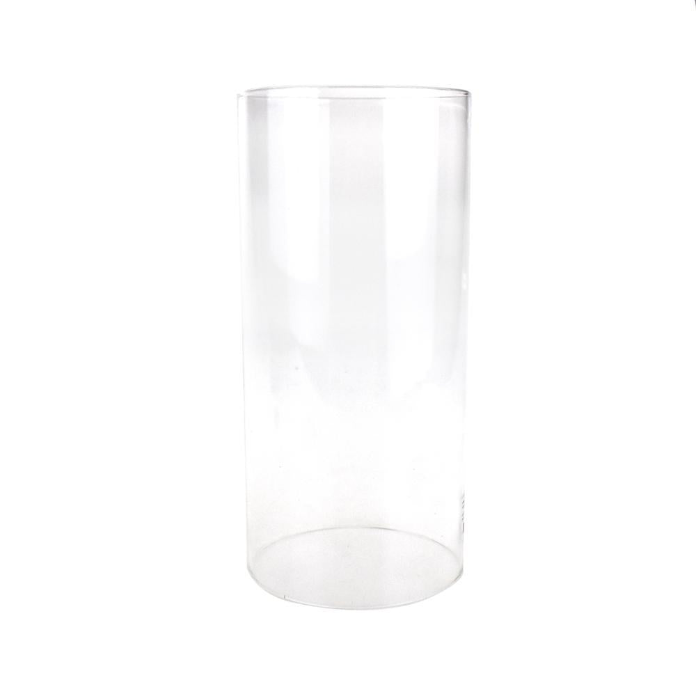 Open-Ended Glass Candle Shade Tube, Clear, 10-Inch