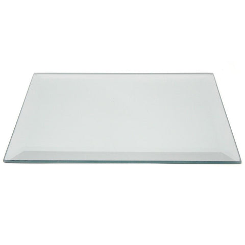 Rectangular Beveled Edge Mirror Glass Base Centerpiece