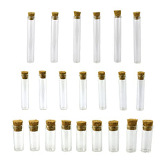 Mini Glass Vials with Cork Lid