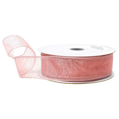 Sheer Chiffon Wired Ribbon, 1-Inch, 25-Yard