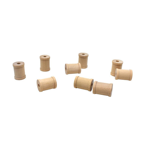 Mini Wooden Craft Spools, Natural, 1-Inch, 25-Count