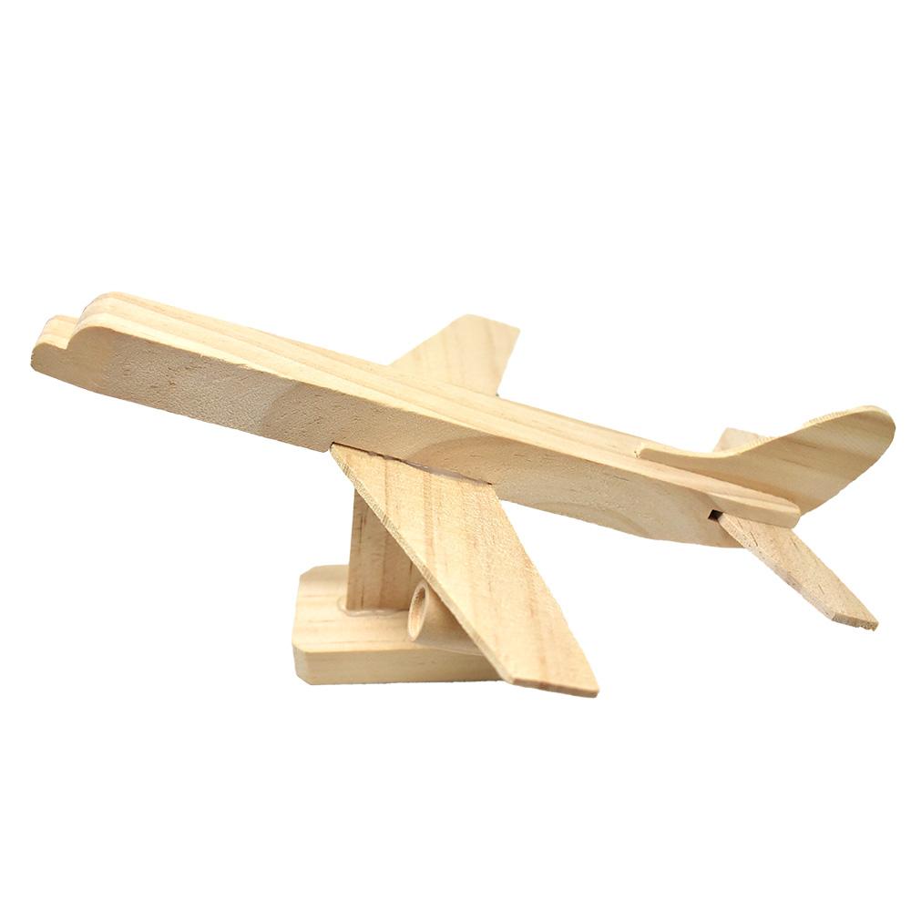 DIY Wooden Jumbo Jet Model Kit, Natural, 12-Piece