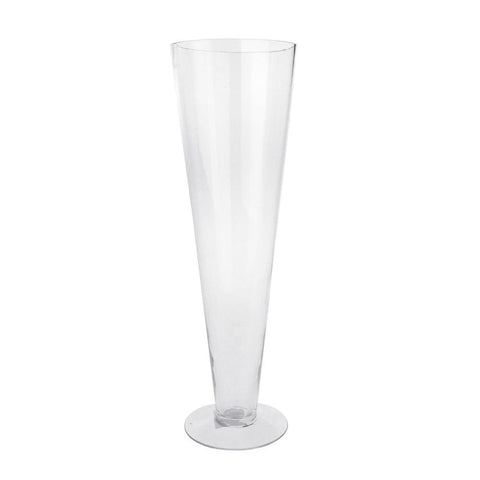 Clear Tall Pilsner Trumpet Clear Glass Vases