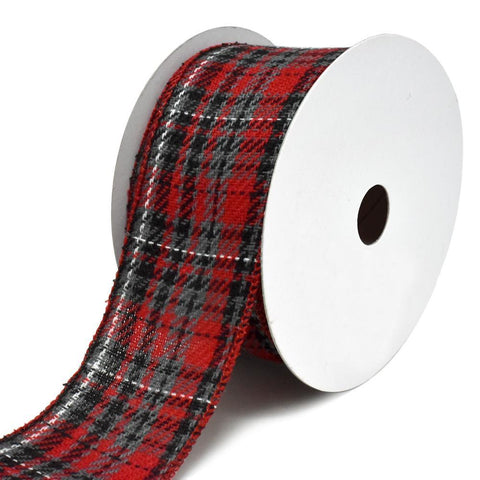 Heavy Twill Plaid Wired Christmas Ribbon, 2-1/2-Inch, 10-Yard