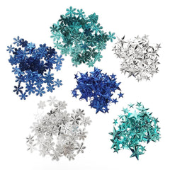 Snowflake & Star Metallic Plastic Christmas Garlands, 84-Inch, 6-Piece