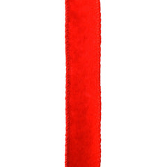 Velvet Petite Fuzz Christmas Wired Ribbon, 1-Inch, 10-Yard