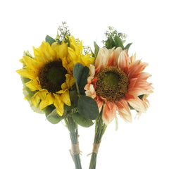 Artificial Sunflower Bouquet Bundle, 20-Inch