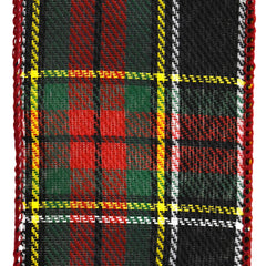 Christmas Home Twill Plaid Wired Ribbon, 2-1/2-inch, 10-yard