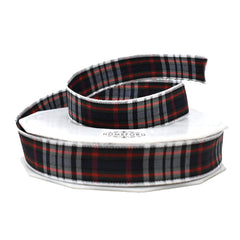 School Uniform Style Plaid Ribbon, 5/8-Inch, 20-Yard