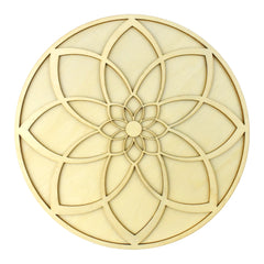 Wooden 3D DIY Craft Mandala Plaque, 9-1/4-Inch