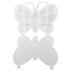 Butterfly Shaped Clear Plastic Organizer Box, 7-1/4-Inch